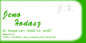 jeno hodasz business card